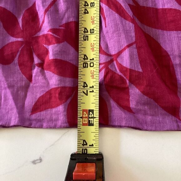 Old Navy One Shoulder Ruffle Trim Dress Sz XL Purple Floral Beach Vacay - Picture 8 of 9